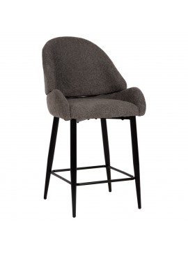 Intrahome ΣΚΑΜΠΟ ΜΕΣΑΙΟΥ ΥΨΟΥΣ SIVRY-SUR-SEINEKY .01 ΥΦΑΣΜΑ ΜΠΟΥΚΛΕ ΓΚΡΙ-ΜΑΥΡΑ ΜΕΤΑΛ. ΠΟΔΙΑ 55x62x105Yεκ. intraho-1621972