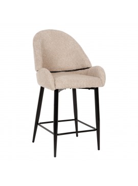 Intrahome ΣΚΑΜΠΟ ΜΕΣΑΙΟΥ ΥΨΟΥΣ SIVRY-SUR-SEINEKY .02 ΥΦΑΣΜΑ ΜΠΟΥΚΛΕ ΕΚΡΟΥ-ΜΑΥΡΑ ΜΕΤΑΛ. ΠΟΔΙΑ 55x62x105Yεκ. intraho-1621971