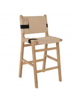 ΣΚΑΜΠΟ ΜΕΣΑΙΟΥ ΥΨΟΥΣ HM9325.01 RUBBERWOOD & ΣΧΟΙΝΙ-ΦΥΣΙΚΟ RUSTIC 45x46x95Υεκ.