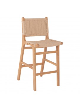 ΣΚΑΜΠΟ ΜΕΣΑΙΟΥ ΥΨΟΥΣ HM9332.01 RUBBERWOOD & ΣΧΟΙΝΙ- ΦΥΣΙΚΟ ΧΡΩΜΑ 45x46x95Υεκ.