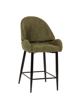 Intrahome ΣΚΑΜΠΟ ΜΕΣΑΙΟΥ ΥΨΟΥΣ SIVRY-SUR-SEINEKY .03 ΥΦΑΣΜΑ ΜΠΟΥΚΛΕ ΠΡΑΣΙΝΟ-ΜΕΤΑΛΛΙΚΑ ΠΟΔΙΑ 55x62x105Yεκ. intraho-1621960