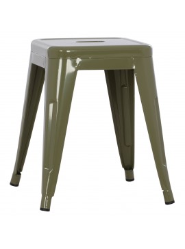 ΣΚΑΜΠΟ ΜΕΤΑΛΛΙΚΟ MELITA HM0096.43 ΣΕ DARK OLIVE ΧΡΩΜΑ 37x37x45Υεκ.