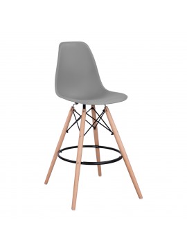 ΣΚΑΜΠΟ ΜΠΑΡ RENATA HM0173.10 ΓΚΡΙ 58x56x107Υ εκ.