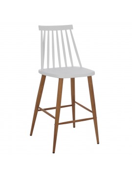 ΣΚΑΜΠΟ ΜΠΑΡ VANESSA HM9300.01 ΛΕΥΚΟ ΜΕΣΑΙΟΥ ΥΨΟΥΣ 43x45x97Υεκ.