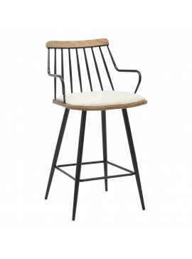 Intrahome ΣΚΑΜΠΟ ΜΠΑΡ ΜΕΣ.ΥΨΟΥΣ SCASABLANCAINCASABLANCALTCASABLANCAIE-FELICICASABLANCALTCASABLANCAIE .02 ΜΑΥΡΟ ΜΕΤΑΛΛΟ-ΕΚΡΟΥ ΥΦΑΣΜΑ 48x52x92Υεκ intraho-1721712