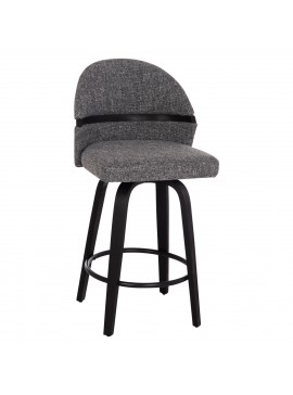 ΣΚΑΜΠΟ ΜΠΑΡ ΠΕΡΙΣΤΡΕΦΟΜΕΝΟ DEKKER HM18250.03 PLYWOOD ΜΑΥΡΟ--ΥΦΑΣΜΑ ΓΚΡΙ 48x54x96Υεκ.