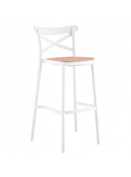 ΣΚΑΜΠΟ ΠΟΛΥΠΡΟΠΥΛΕΝΙΟΥ CONN HM5933.01 ΜΕ ΠΛΑΤΗ ΛΕΥΚΟ ΜΕ ΜΠΕΖ ΚΑΘΙΣΜΑ 41x49x102Υ εκ.