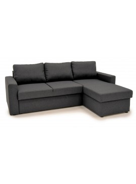 Insi  Sofia Γωνιακός καναπές κρεβάτι με αποθηκευτικό χώρο 222χ150εκ. Γκρι σκούρο   0011.NV02DG 
