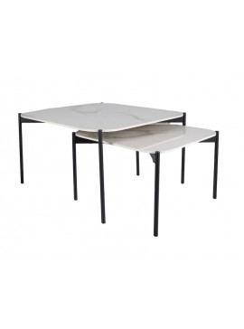 ŁAWA STEP BIAŁY/CZARNY 80X80 60X60 (ZESTAW) DIOMMI-80-3763