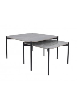 ŁAWA STEP SZARY/CZARNY 80X80 60X60 (ZESTAW) DIOMMI-80-3745