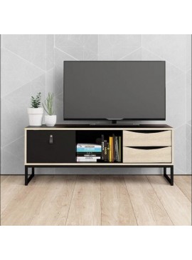 Insi Stubbe έπιπλο τηλεόρασης 117,20x40x45εκ. Μαύρο / Δρυς  015.TV06 