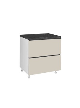 MATIS Επιδαπέδια συρταριέρα κουζίνας LINA D60 2F Μπέζ 60x60x85εκ. MATISKD602FPLB76