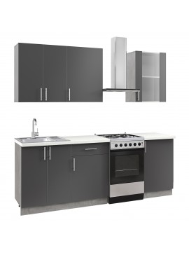 Intrahome ΣΥΝΘΕΣΗ ΚΟΥΖΙΝΑΣ ΜΕΛΑΜΙΝΗ ΓΚΡΙ ΑΝΘΡΑΚΙ ΛΕΥΚΟ RUSTENBURG 160x47x84,8Υεκ..01 intraho-1646861