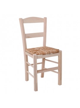 WOODWELL ΣΥΡΟΣ Καρέκλα Οξιά Βαφή Εμποτισμού Φυσικό, Κάθισμα Ψάθα 41x45x88cm Ρ950,Ε1