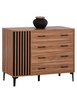 Intrahome ΣΥΡΤΑΡΙΕΡΑ ΣΕΙΡΑ HIVRY-SUR-SEINERY .01 ΜΕΛΑΜΙΝΗ ΦΥΣΙΚΟ ΞΥΛΟΥ-ΜΑΥΡΟ 110x46x87,5Υεκ. intraho-1618395