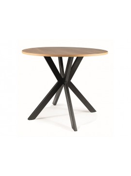 STÓŁ TALIA II DĄB/CZARNY MAT FI 90 DIOMMI-80-3402