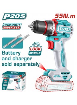 TOTAL ΕΠΑΓΓ. ΔΡΑΠΑΝΟΚΑΤΣΑΒΙΔΟ ΜΠΑΤ. Li-ion 20V / 55Nm BL Motor ΧΩΡΙΣ ΜΠΑΤ & ΦΟΡΤΙΣΤΗ (TDLI205581)