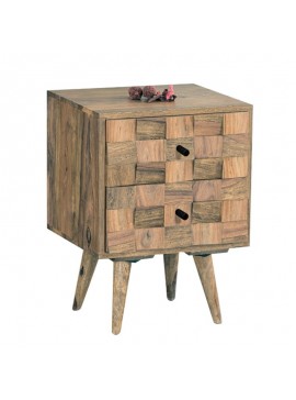 WOODWELL ΕΑ7044TEKA Κομοδίνο Ξύλο Ακακία Φυσικό 40x35x55cm ΕΑ7044