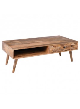 WOODWELL ΕΑ7046,WTEKA-W Τραπεζάκι Σαλονιού Καθιστικού, Ξύλο Mango Φυσικό 120x60x40cm ΕΑ7046,W
