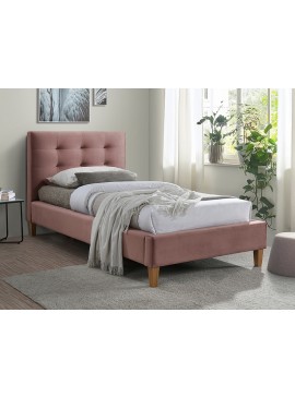 Επενδυμένο κρεβάτι Texas 90x200 με Βελούδο σε χρώμα Ροζ  DIOMMI TEXASV90RD DIOMMI80-2277