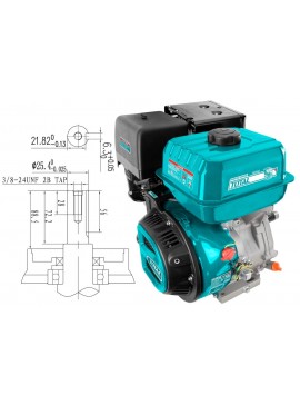TOTAL ΕΠΑΓΓ. ΚΙΝΗΤΗΡΑΣ ΒΕΝΖ. 389cc - 13HP ΣΦΗΝΑ (TGEN1881)