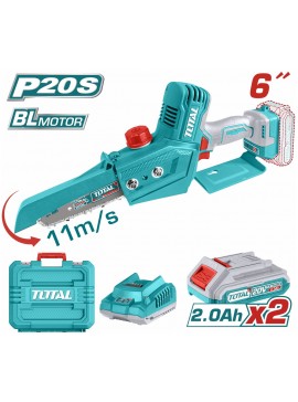 TOTAL ΣΕΤ ΕΠΑΓΓ. ΑΛΥΣΟΠΡΙΟΝΟ ΚΛΑΔΕΥΤΙΚΟ ΜΠΑΤ. Li-ion 20V / 2Ah / 2 ΜΠΑΤΑΡΙΕΣ ΣΕ ΒΑΛΙΤΣΑ (TGSLI20686)