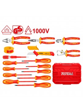 TOTAL ΚΑΣΕΤΙΝΑ ΕΡΓΑΛΕΙΩΝ ΧΕΙΡΟΣ 1000V VDE 16ΤΕΜ (THKITH1601)