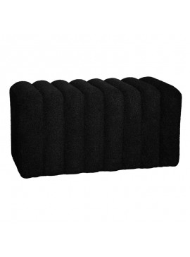WOODWELL Ε7039,2TOGO Σκαμπό Βοηθητικό, Teddy Ύφασμα Μαύρο 80x40x41cm Ε7039,2