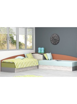 Γωνιακά кρεβάτια TOMAS grey/blanko/sahara DIOMMI 31-071 DIOMMI-31-071