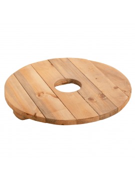 ΤΡΑΠΕΖΑΚΙ ΟΜΠΡΕΛΑΣ Φ40 ΞΥΛΟ ΠΕΥΚΟΥ ΜΕ ΥΠΟΣΤΗΡΙΓΜΑΤΑ HM6108