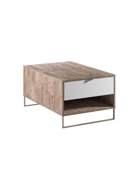 MATIS Τραπέζι σαλονιού με σερβιτόρο DENVER δρυς kalaj/ λευκό γυαλιστερό 100x68x46 MATIS160173