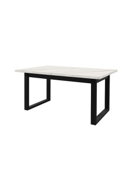 MATIS Επεκτεινόμενο τραπέζι δείπνου PABLO PLUS λευκό μάρμαρο 160+40+40x90x77 MATIS82070