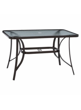 Intrahome ΤΡΑΠΕΖΙ KUCASABLANCALCASABLANCA_LUMPURRCASABLANCAVO ΜΕΤΑΛΛΙΚΟ ΚΑΦΕ ΓΥΑΛ.ΕΠΙΦΑΝΕΙΑ ΜΕ ΤΡΥΠΑ ΟΜΠΡΕΛΑΣ 120Χ70Χ72Υεκ..12 intraho-1713000