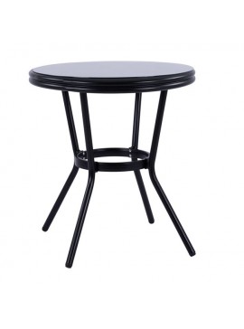 Intrahome ΤΡΑΠΕΖΙ ΑΛΟΥΜΙΝΙΟΥ RUSTENBURG Φ70x76 εκ. LILONGWEKUCASABLANCALCASABLANCA_LUMPURERLEY LOOK .03 ΚΑΦΕ ΜΕ ΓΥΑΛΙ intraho-1713900