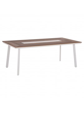 ΤΡΑΠΕΖΙ ΑΛΟΥΜΙΝΙΟΥ VIER .11 ΛΕΥΚΟ ΜΕ KEZO TOP 200x100x75Υεκ intraho-1643409