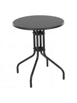 ΤΡΑΠΕΖΙ ΕΞ.ΧΩΡΟΥ ΣΤΡΟΓΓΥΛΟ LINO HM5973.01 ΜΕΤΑΛΛΙΚΟ ΓΚΡΙ Φ60x70Υεκ.