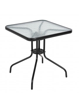 ΤΡΑΠΕΖΙ ΕΞΩΤ.ΧΩΡΟΥ FIGO HM5036.03 ΜΕΤΑΛΛΟ ΜΑΥΡΟ- ΓΥΑΛΙΝΗ ΕΠΙΦΑΝΕΙΑ 70Χ70Χ70Υεκ