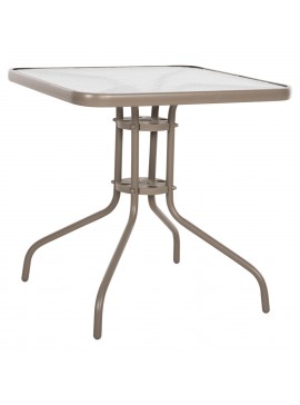 ΤΡΑΠΕΖΙ ΕΞΩΤ.ΧΩΡΟΥ FIGO HM5036.04 ΜΕΤΑΛΛΟ ΣΑΜΠΑΝΙ-ΓΥΑΛΙΝΗ ΕΠΙΦΑΝΕΙΑ 70Χ70Χ72,5Υεκ