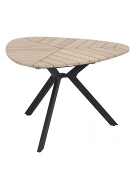 ΤΡΑΠΕΖΙ TRADEN HM6242 ΞΥΛΟ ΑΚΑΚΙΑΣ ΣΕ ΣΧΗΜΑ ΦΥΛΛΟΥ--ΜΕΤΑΛΛΙΚΑ ΠΟΔΙΑ 110x108x76Υεκ.