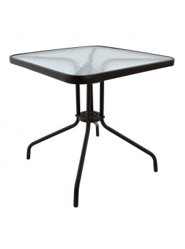 ΤΡΑΠΕΖΙ ΕΞΩΤ.ΧΩΡΟΥ FIGO HM5036.02 ΜΕΤΑΛΛΟ ΚΑΦΕ- ΓΥΑΛΙΝΗ ΕΠΙΦΑΝΕΙΑ 70Χ70Χ72Υεκ