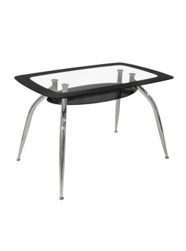 Intrahome ΤΡΑΠΕΖΙ GABORONE 120Χ75Χ75ΕΚ .02 ΓΥΑΛΙΝΟ ΜΑΥΡΟ intraho-1613914