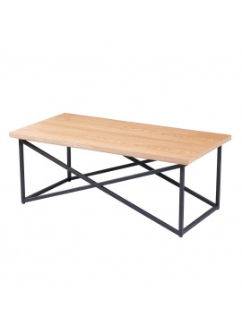 ΤΡΑΠΕΖΙ ΣΑΛΟΝΙΟΥ HM9469.01 MDF ΜΕ ΚΑΠΛΑΜΑ ΞΥΛΟΥ ΣΕ ΦΥΣΙΚΟ&ΣΤΥΛ ΡΟΥΣΤΙΚ 120x60x45,5Yεκ.