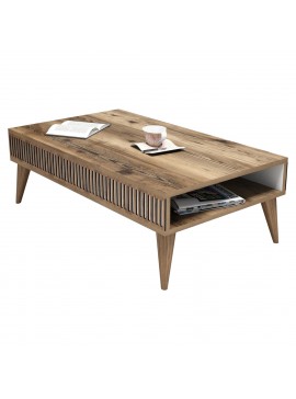 Intrahome ΤΡΑΠΕΖΙ ΣΑΛΟΝΙΟΥ .01 ΜΕΛΑΜΙΝΗΣ ΚΑΡΥΔΙ ΜΕ ΛΕΥΚΕΣ ΛΕΠΤΟΜΕΡΕΙΕΣ 105x60x34.6Υεκ. intraho-1645911