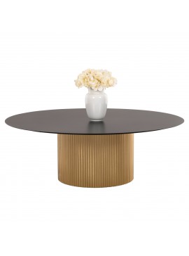 Intrahome ΤΡΑΠΕΖΙ ΣΑΛΟΝΙΟΥ CLCASABLANCAD ΜΕΤΑΛΛΟ ΣΕ ΧΡΥΣΟ & ΜΑΥΡΟ Φ110x38Υεκ. intraho-1646303