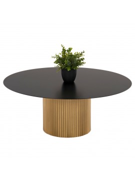 Intrahome ΤΡΑΠΕΖΙ ΣΑΛΟΝΙΟΥ CLCASABLANCAD ΜΕΤΑΛΛΟ ΣΕ ΧΡΥΣΟ & ΜΑΥΡΟ Φ80x32Υεκ. intraho-1646304