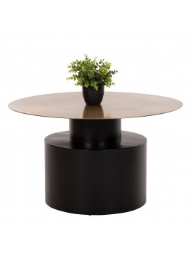 Intrahome ΤΡΑΠΕΖΙ ΣΑΛΟΝΙΟΥ CUCASABLANCALTCASABLANCAICASABLANCALTCASABLANCAIY ΜΕΤΑΛΛIKO ΣΕ ΜΑΥΡΟ-ΣΚΟΥΡΟ ΧΑΛΚΙΝΟ Φ76x45,5Yεκ intraho-1646466