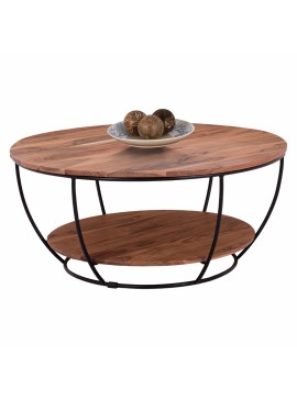 Intrahome ΤΡΑΠΕΖΙ ΣΑΛΟΝΙΟΥ CASABLANCANNECASABLANCALTCASABLANCAICASABLANCALTCASABLANCAIE ΜΕ ΞΥΛΟ ΑΚΑΚΙΑΣ .11 Φ90x40 εκ. intraho-1643049