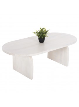 Intrahome ΤΡΑΠΕΖΙ ΣΑΛΟΝΙΟΥ ΟΒΑΛ HONKY ΜΑΣΙΦ ΞΥΛΟ MCASABLANCANGO ΣΕ ΛΕΥΚΟ 120x60x40Yεκ. intraho-1646425