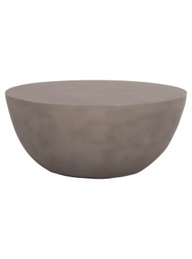 ΤΡΑΠΕΖΙ ΣΑΛΟΝΙΟΥ ΣΤΡΟΓΓΥΛΟ ALLAN HM18162.03 FIBER CEMENT ΣΕ ΓΚΡΙ--Φ92x49Υεκ.