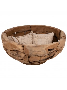 Intrahome ΤΡΑΠΕΖΙ ΣΑΛΟΝΙΟΥ ΣΤΡΟΓΓΥΛΟ ΚΟΜΜΑΤΙΑ ΡΙΖΑΣ ΤΕΑΚ ΣΕ ΦΥΣΙΚΟ Φ100x43,5Υεκ. intraho-1521961